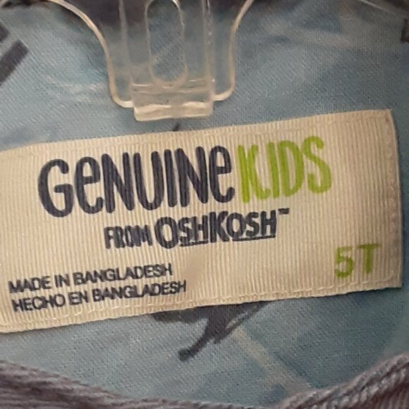 Boys Size 5 OshKosh Blue Fully Lined Zipper Closure Fall Winter School Vest - Picture 4 of 4